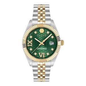 Philipp Plein Date Superlative Crystal Watch Two Tone Womens